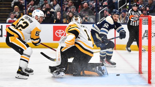 Save of the game goes to ... a defenseman, Friedman taken in Columbus, Ohio (Penguins)